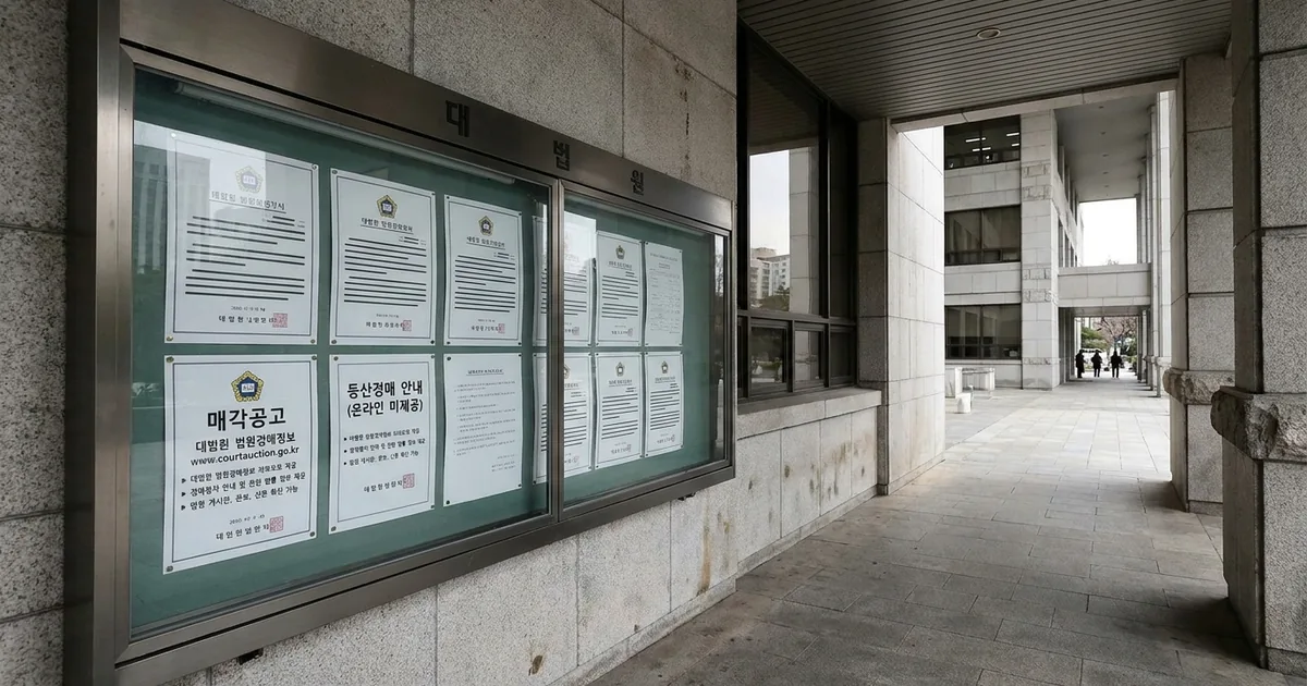 대법원경매 검색이 안 될 때 확인할 것 — 주제 일러스트