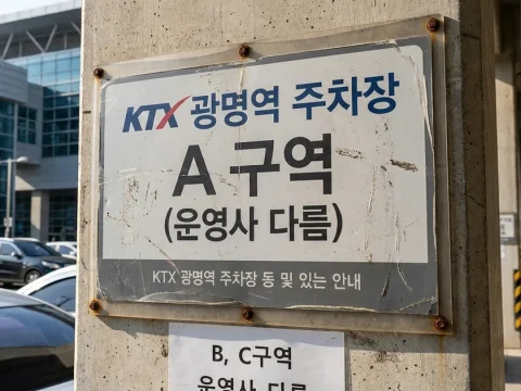 KTX 광명역 주차장 A·B·C 구역 정리