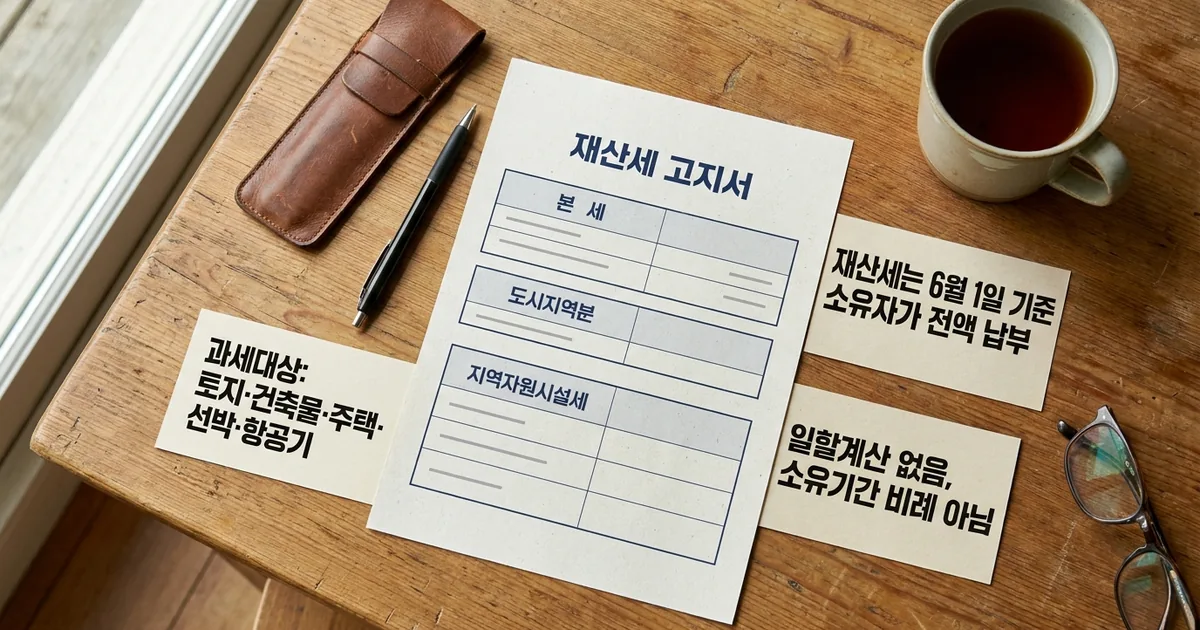 재산세, 6월 1일 기준으로 납부자가 결정됩니다 — 주제 일러스트
