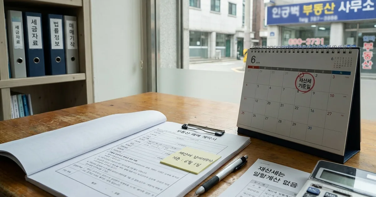 재산세, 6월 1일 기준으로 납부자가 결정됩니다 — 주제 일러스트