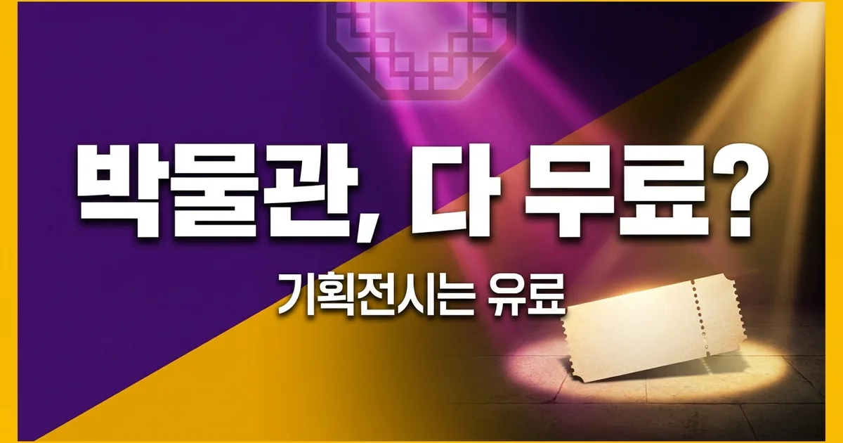 박물관 무료 관람, 어디까지 무료일까 — 썸네일