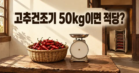 고추건조기 용량 선택, 지원 기준과 구분하세요