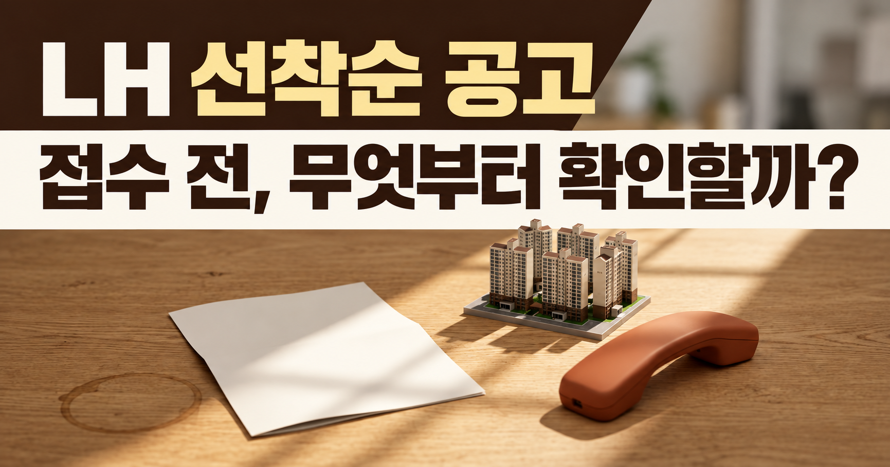 LH 아파트분양 선착순 공고, 접수 전 확인